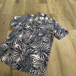 Kahuna Bay Vintage Wash Men's Hawaiian Short Sleeve Button Down Shirt Small NWOT